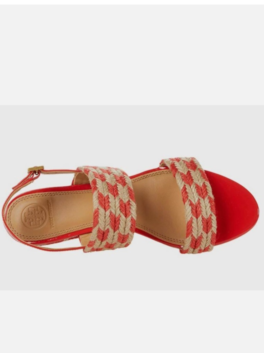 Tory Burch Red and Tan Espadrille Sandals - Picture 8 of 8
